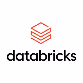 Databricks company logo with red stacked layers icon above the company name.