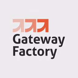 Gateway Factory logo with three stylized red arrows pointing upward above the text 'Gateway Factory'.
