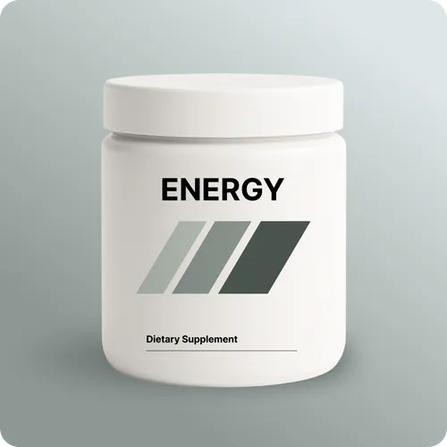 Energy dietary supplement bottle mockup