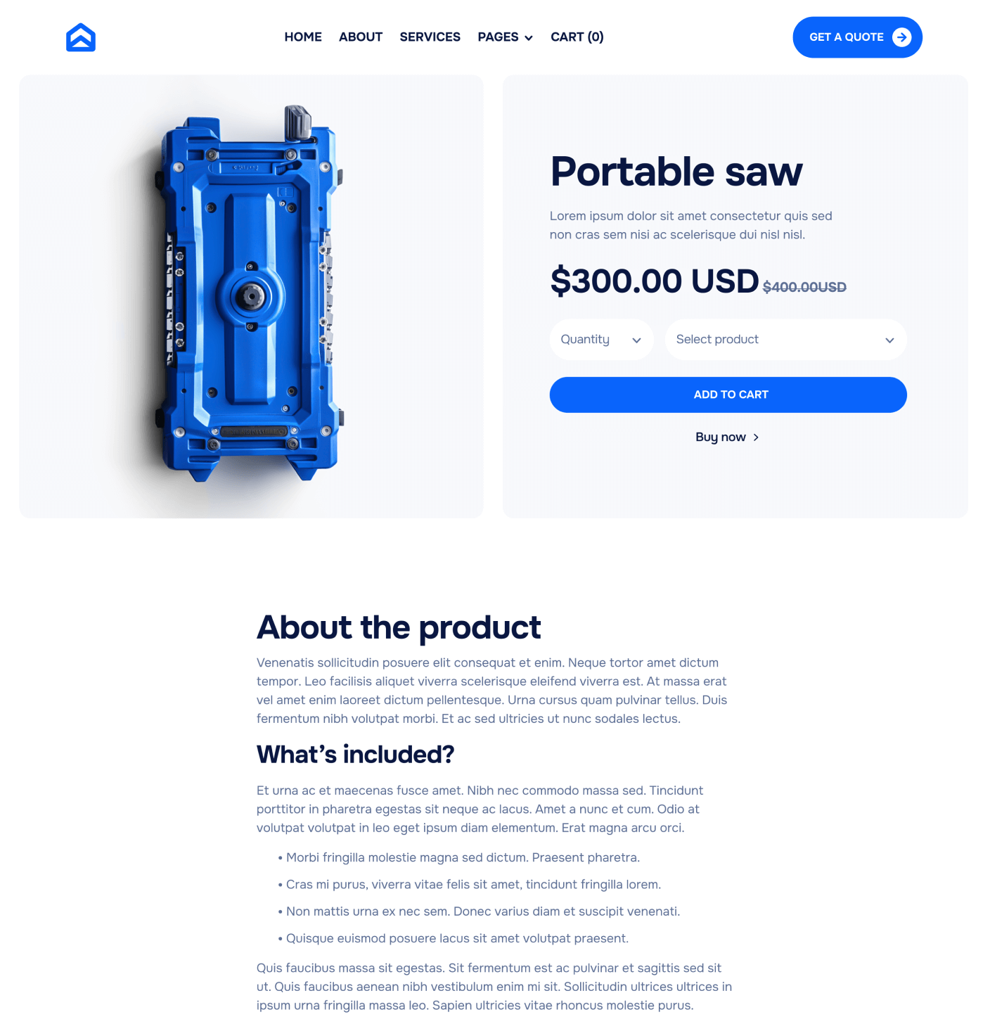 Homerepair X - Product Single Main Page - Handyman Webflow Template