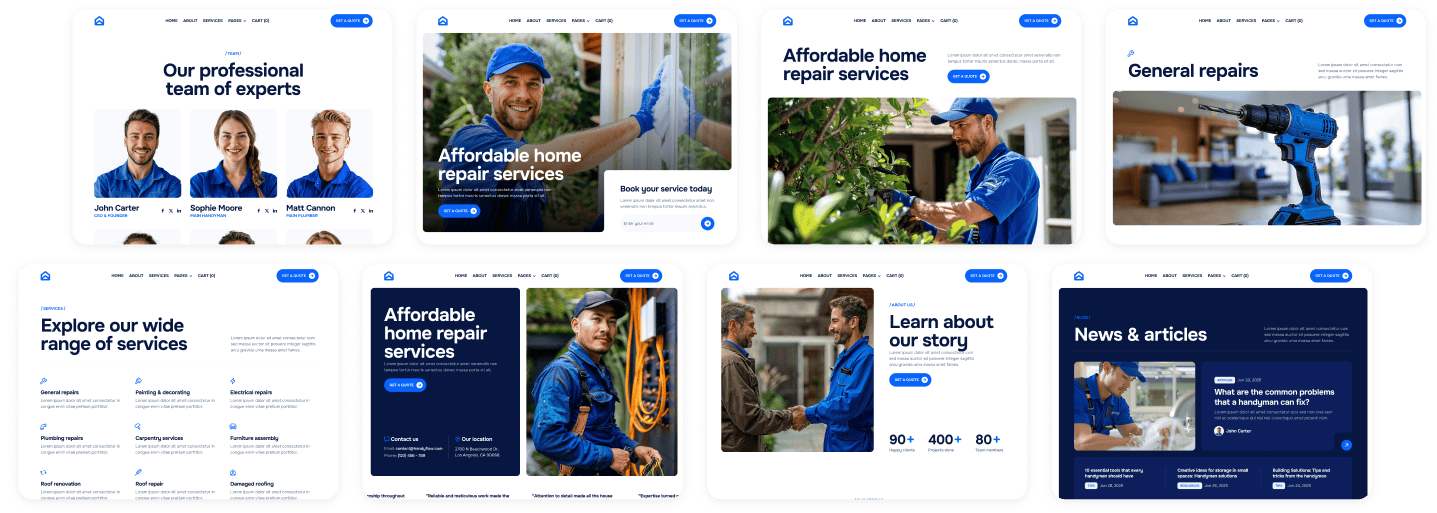 Handyflow X - Handyflow Banner - Handyman Webflow Template | BRIX Templates

