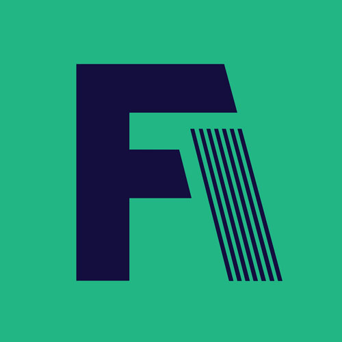 Fabric Analytics logo. Stylized letter F with parallel lines forming the right leg on a green background.