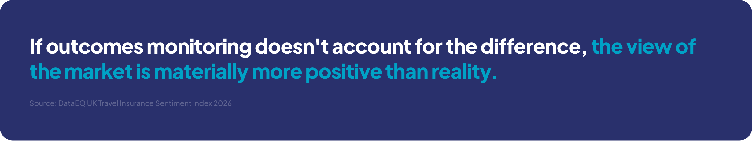 If outcomes monitoring doesn’t account for the difference, the view of the market is materially more positive than reality