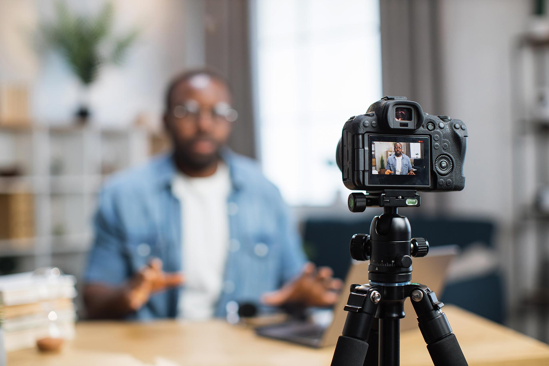 Person recording a video