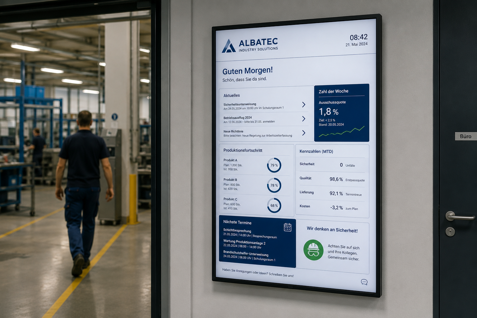 Various digital signage applications.
