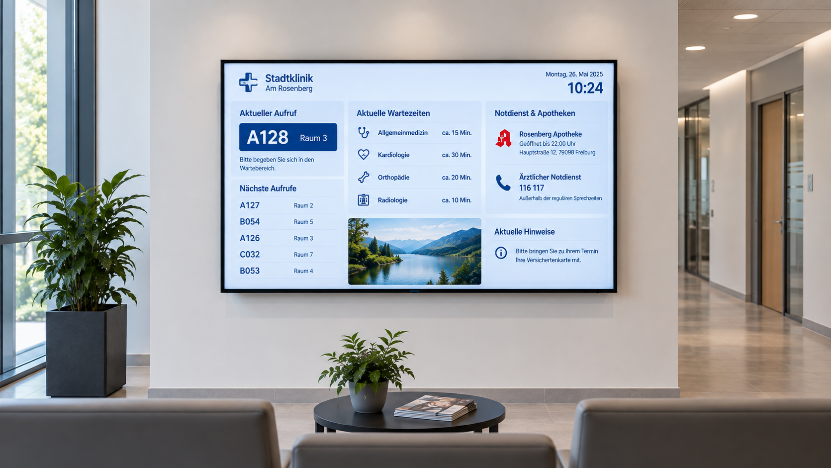 Digital Signage im Gesundheitswesen