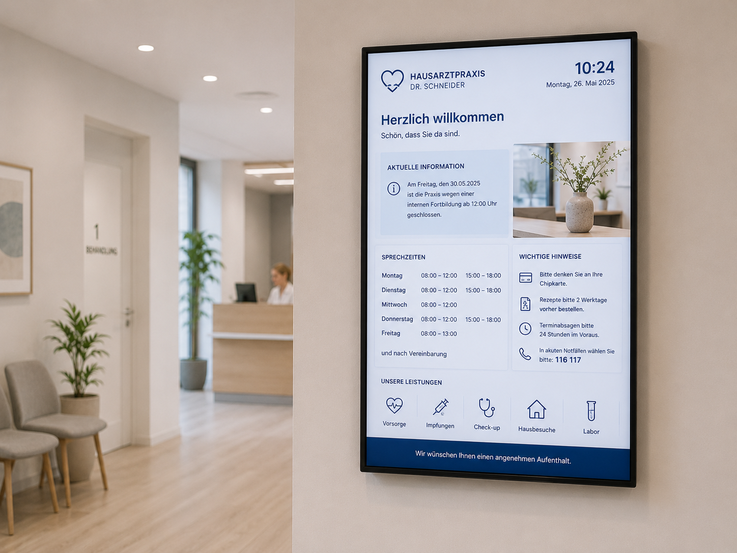 Digital Signage im Gesundheitswesen