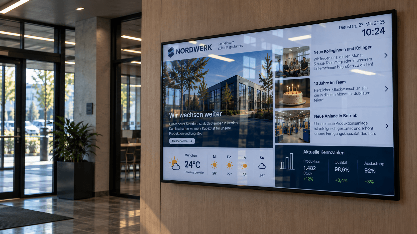 Internal communication with digital signage: reaching all employees 