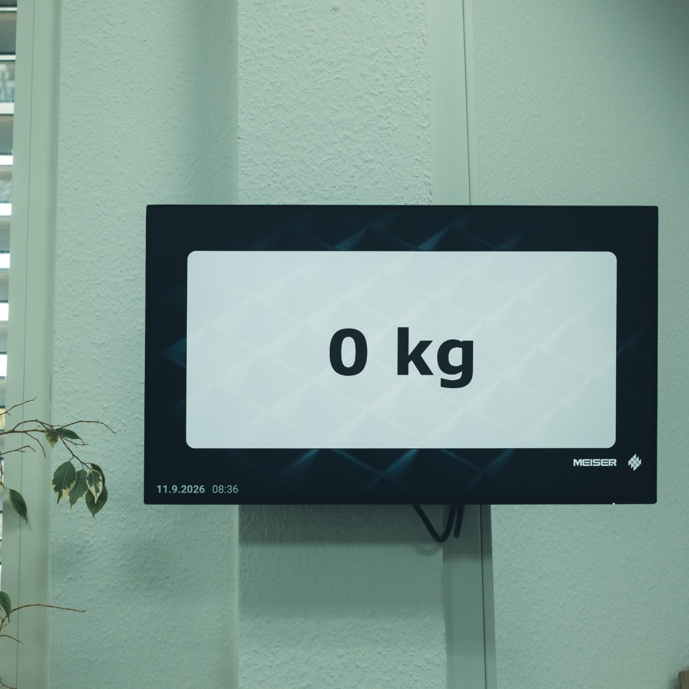 Produktionsdisplay bei Meiser Vogtland zeigt aktuelle Gewichtsdaten aus der Fertigung in Echtzeit