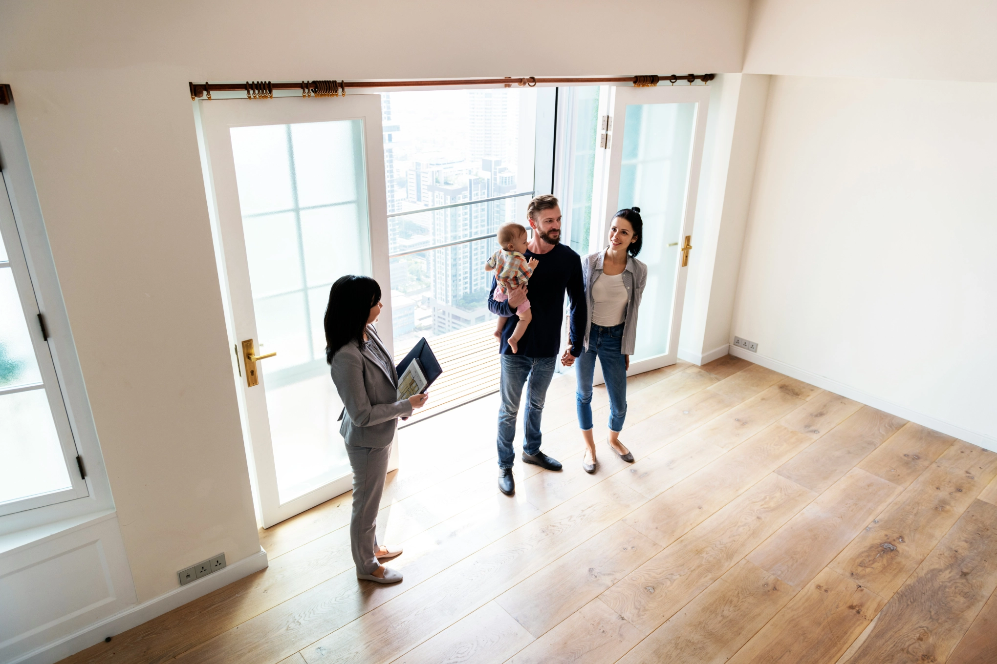 Real estate agent reviewing missed call notifications