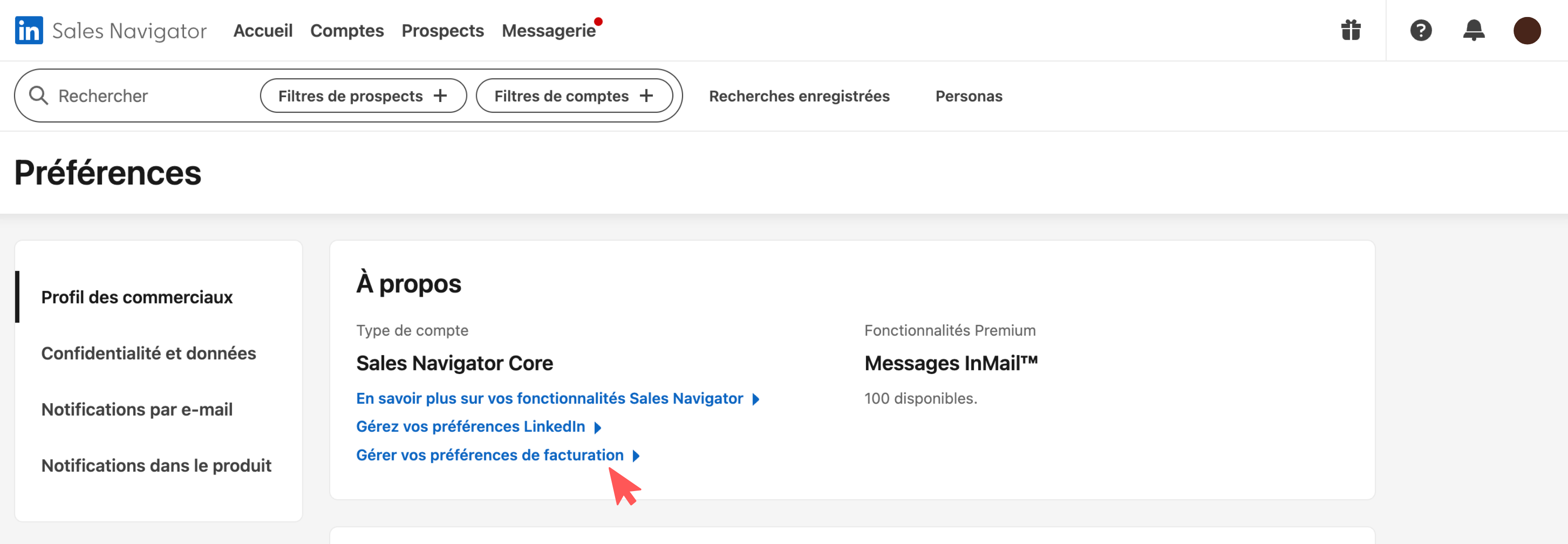 Gérer vos préférences de facturation