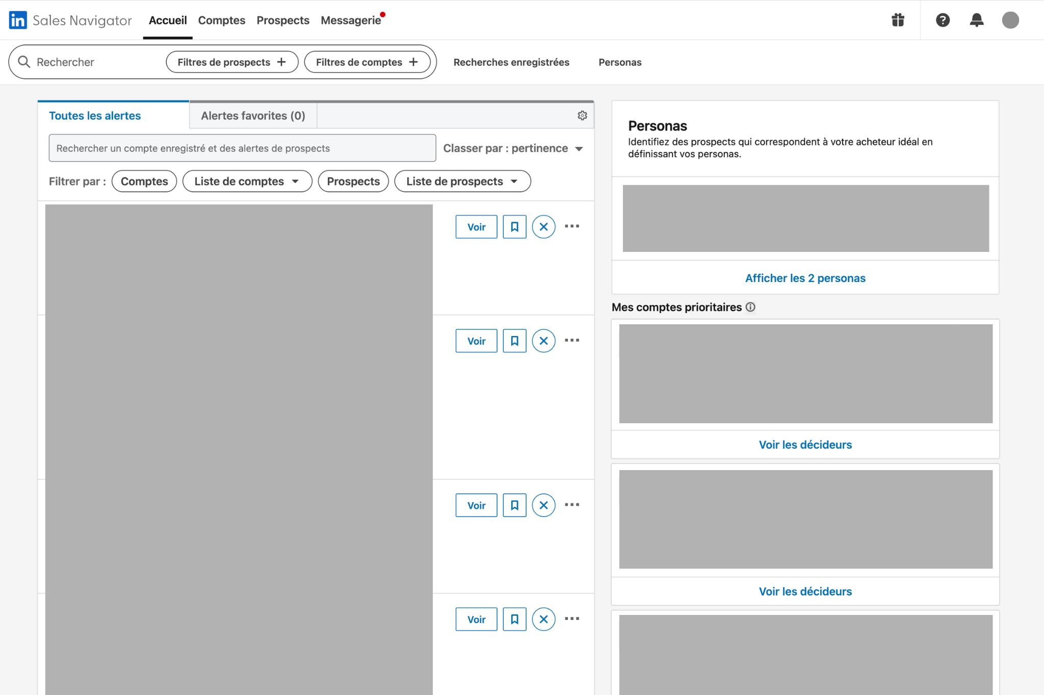 Accueil Sales Navigator