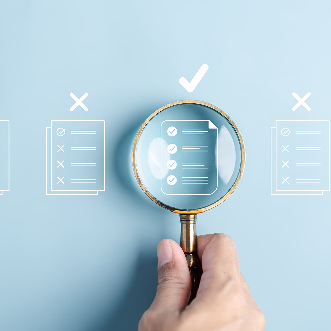 Visualisierung eines Qualitätsmanagementsystems, das Prozesse, Zuständigkeiten und Normen verknüpft und auditgerecht umgesetzt wird.