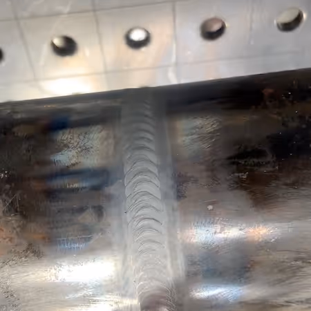 robotic tig weld sample