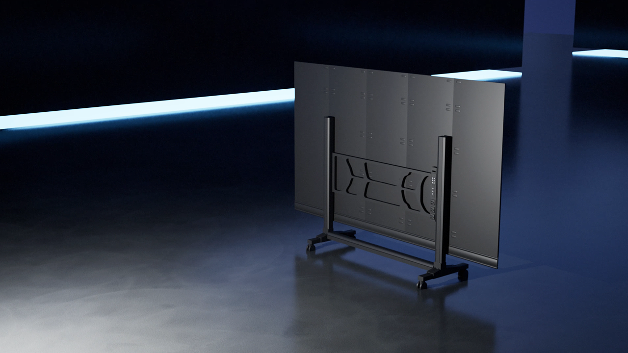 Blue Square X Instant LED brings the scale and visual impact of premium fine-pitch LED into an all-in-one display engineered to move with your space. Fold it for easier transport. Roll it between environments. Adjust the height to your audience. Then open it up to 108" or 135" of brilliant, seamless LED.