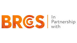 BRGS logo with the text 'In Partnership with' in smaller font to the right.