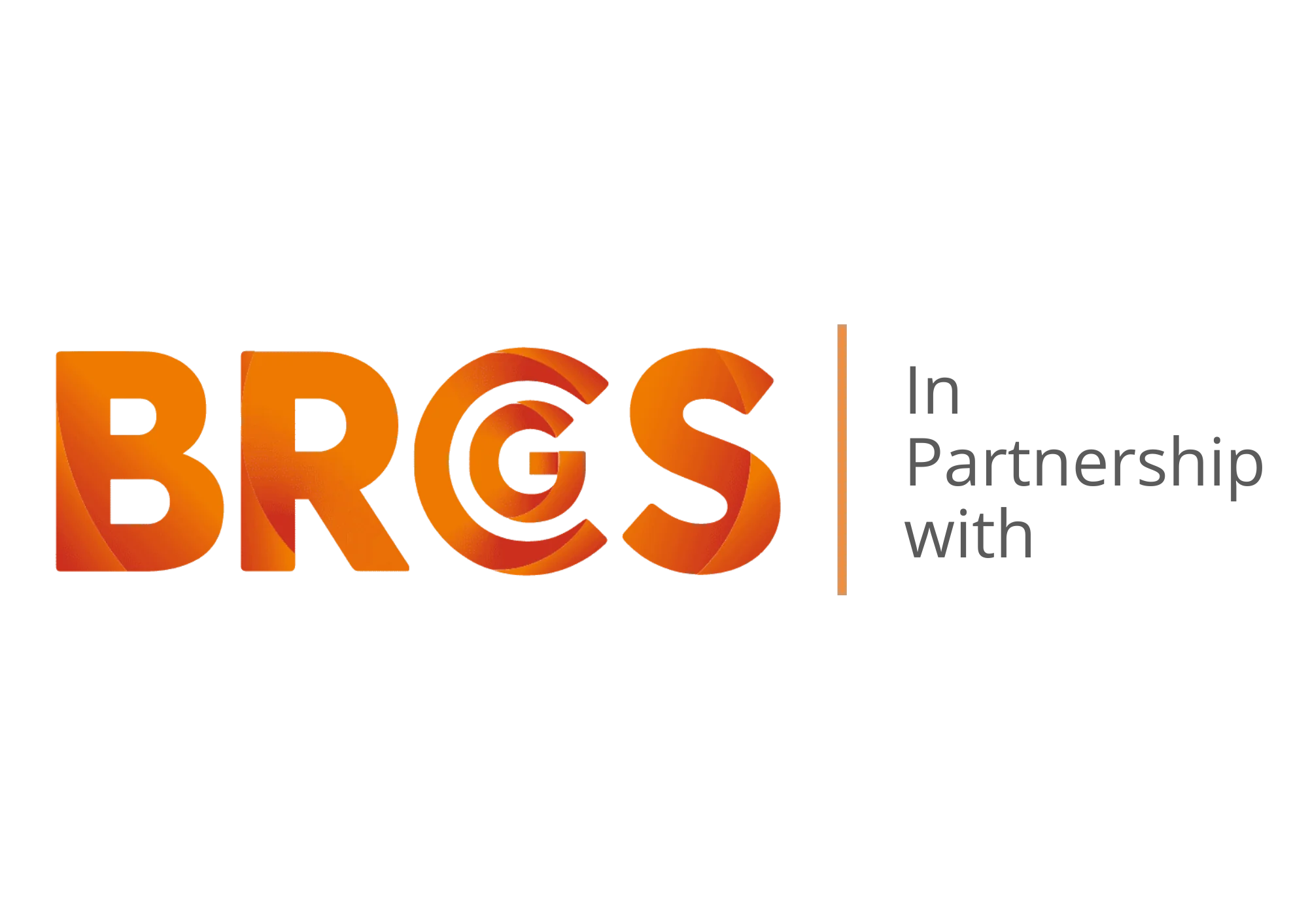 BRGS logo in orange with the text 'In Partnership with' to the right.