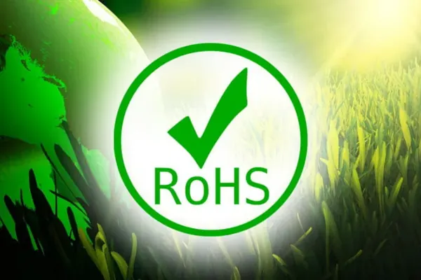 RoHS compliance logo for UV fluorescent lamps used in insect light traps and other special lighting applications