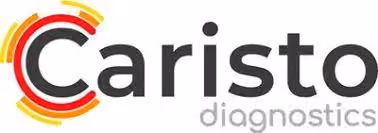 Caristo Diagnostics logo with stylized red and yellow arcs around the letter C.
