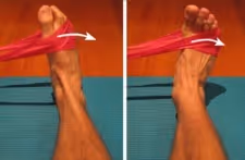 Ankle eversion using bands