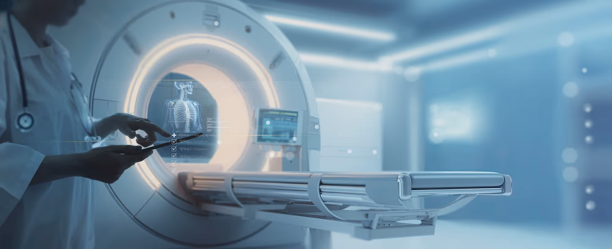 An MRI machine.