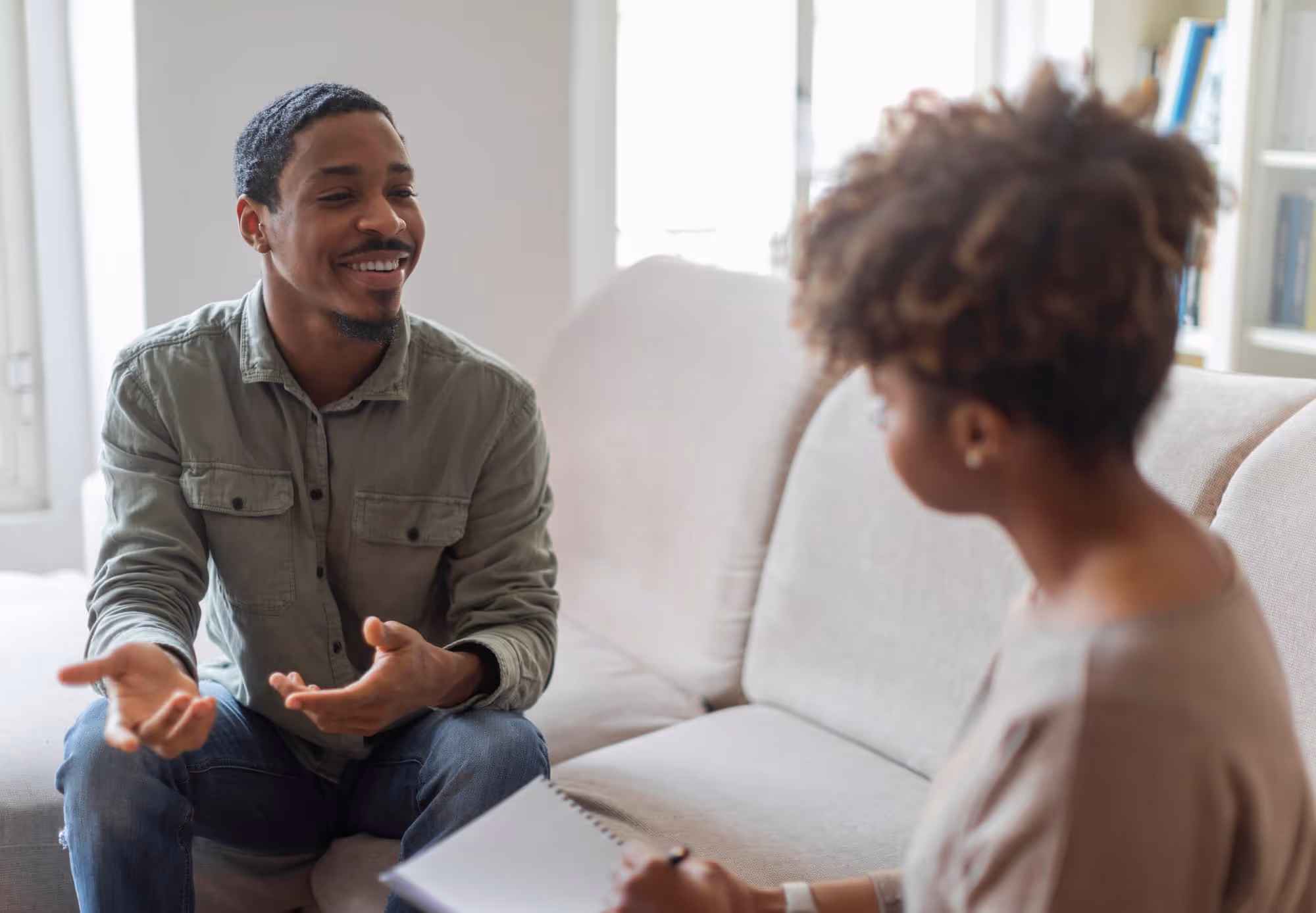 A patient speaking with a doctor.