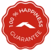 happiness guarantee badge