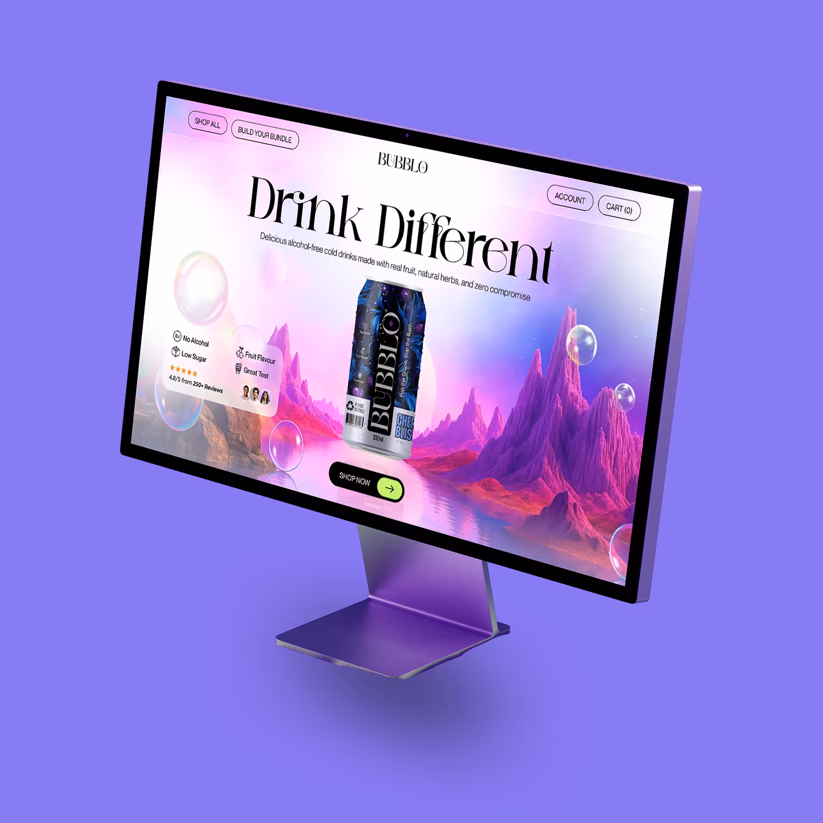 Drink Different Web Design with WP delivers bold, refreshing WordPress sites featuring custom layouts, vibrant visuals, smooth interactions, and a playful brand style experience.