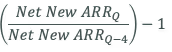 SaaS Growth Metrics - Net New ARR Growth Rate Formula