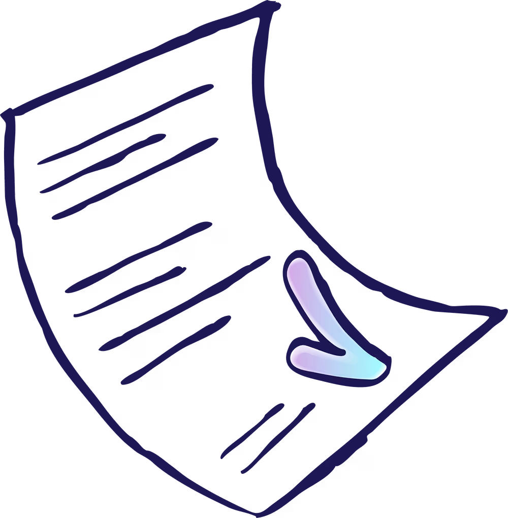 Psicon illustration of a letter representing communication