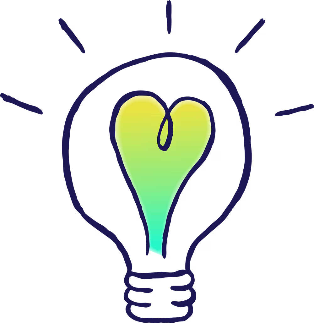 Psicon illustration of a light bulb representing ideas and insight