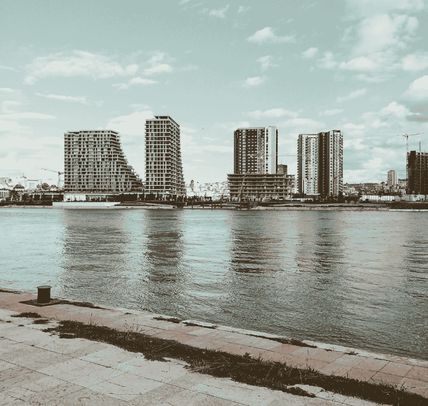 Belgrade business district skyline — home to foreign companies and tax advisory clients in Serbia.