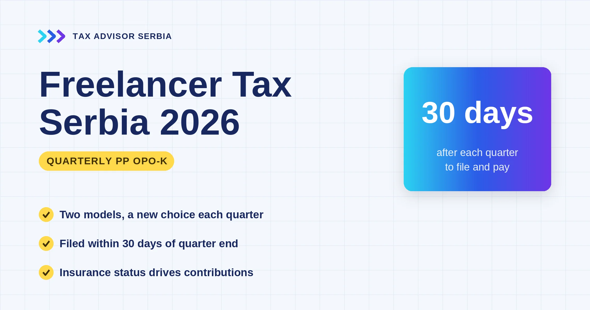 Freelancer Tax in Serbia (2026): How Quarterly Self-Assessment Works (PP OPO-K)