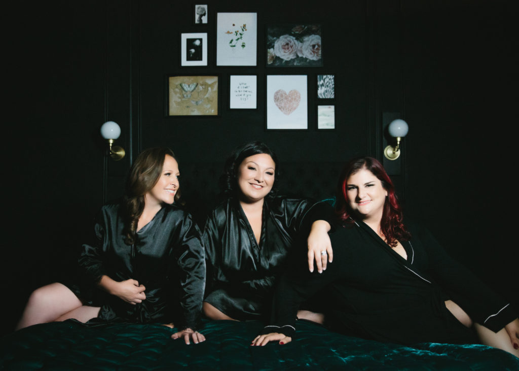 Three Friends in black robes