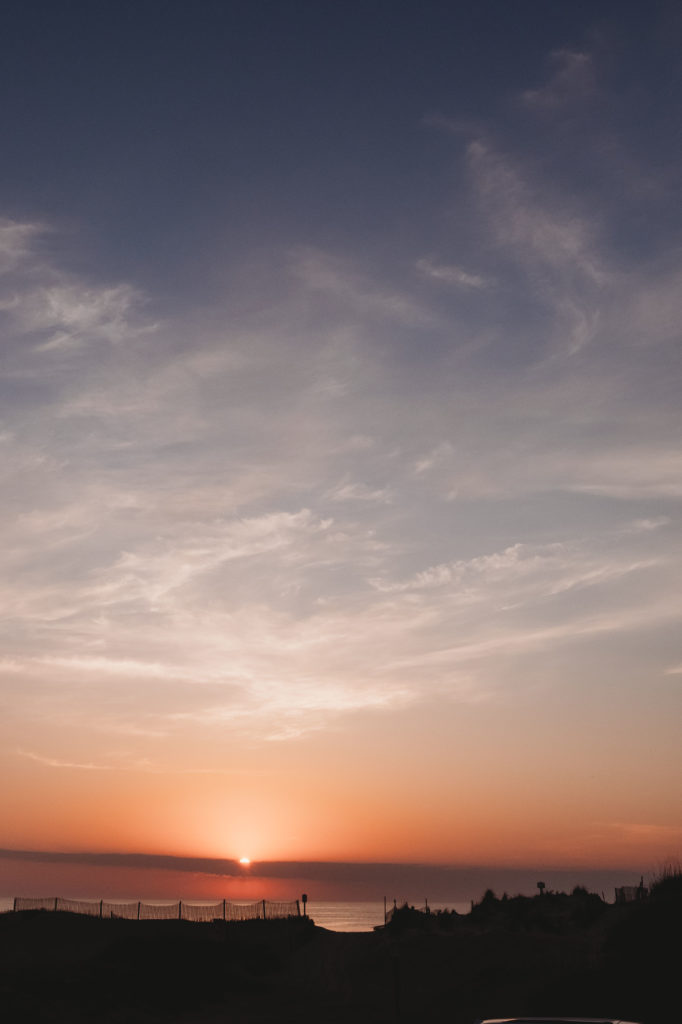 Sunset picture over the water