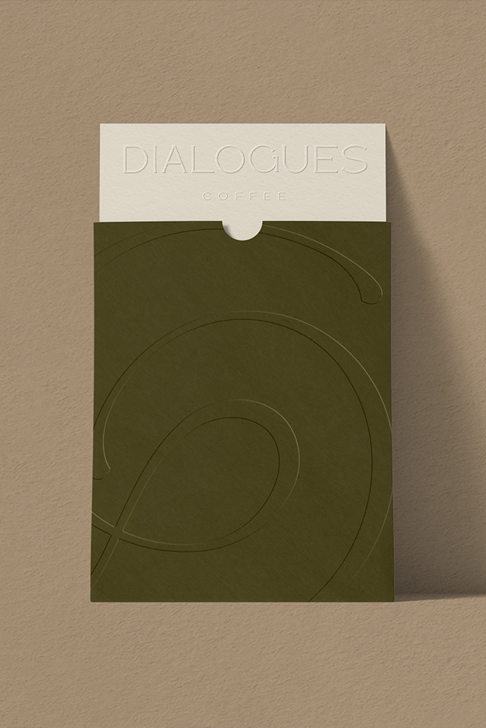 Carte avec pochette pour Dialogues Coffee