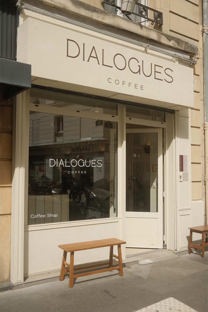 Carte avec pochette pour Dialogues Coffee