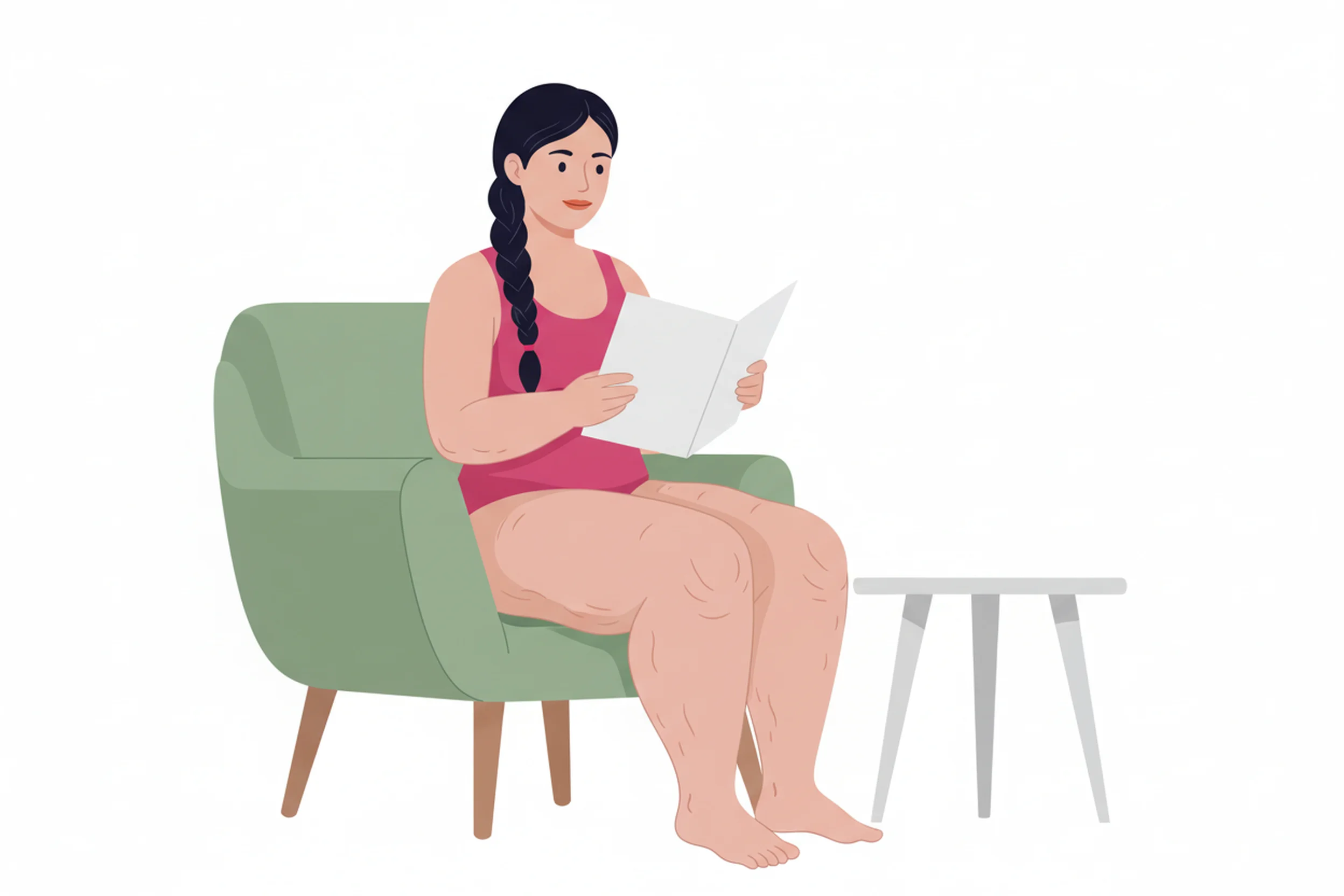 Illustration zum Thema Lipödem erkennen ohne Arzt: Dein Selbsttest-Leitfaden - LipoCheck Lipödem Magazin