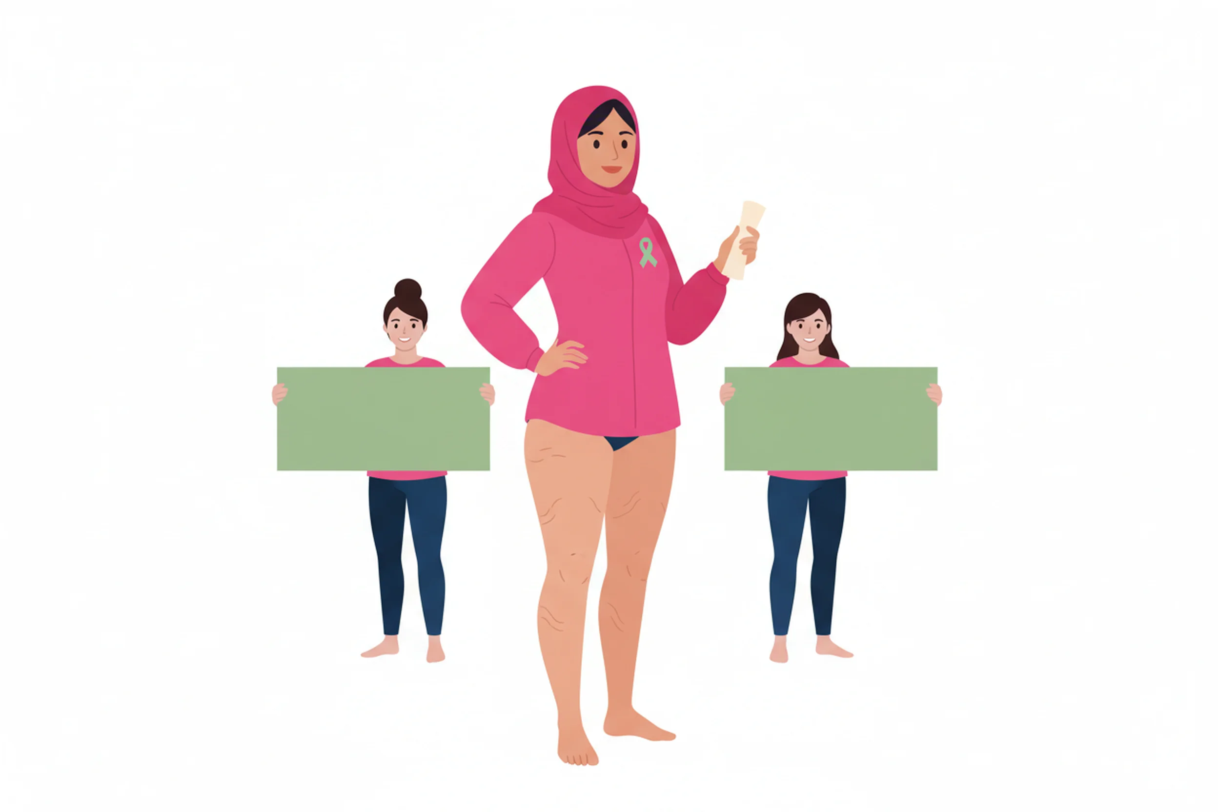 Illustration zum Thema Lipödem: Blaue Flecken ohne Grund – Was steckt dahinter? - LipoCheck Lipödem Magazin