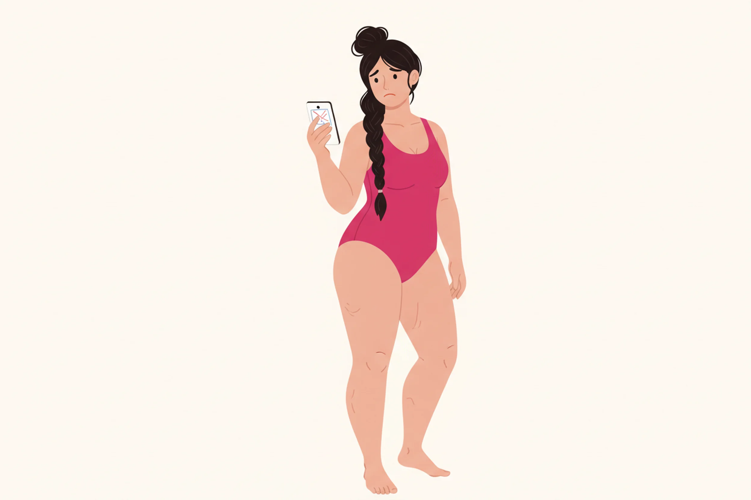 Illustration zum Thema Lipödem Druckempfindlichkeit Test: So prüfst du deine Beine zuhause - LipoCheck Lipödem Magazin