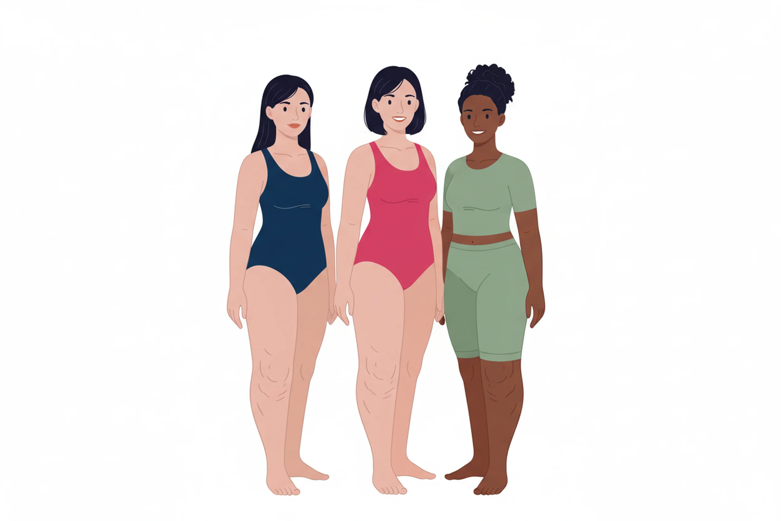 Illustration zum Thema Lipödem Beschwerden: Wann zum Spezialisten? - LipoCheck Lipödem Magazin