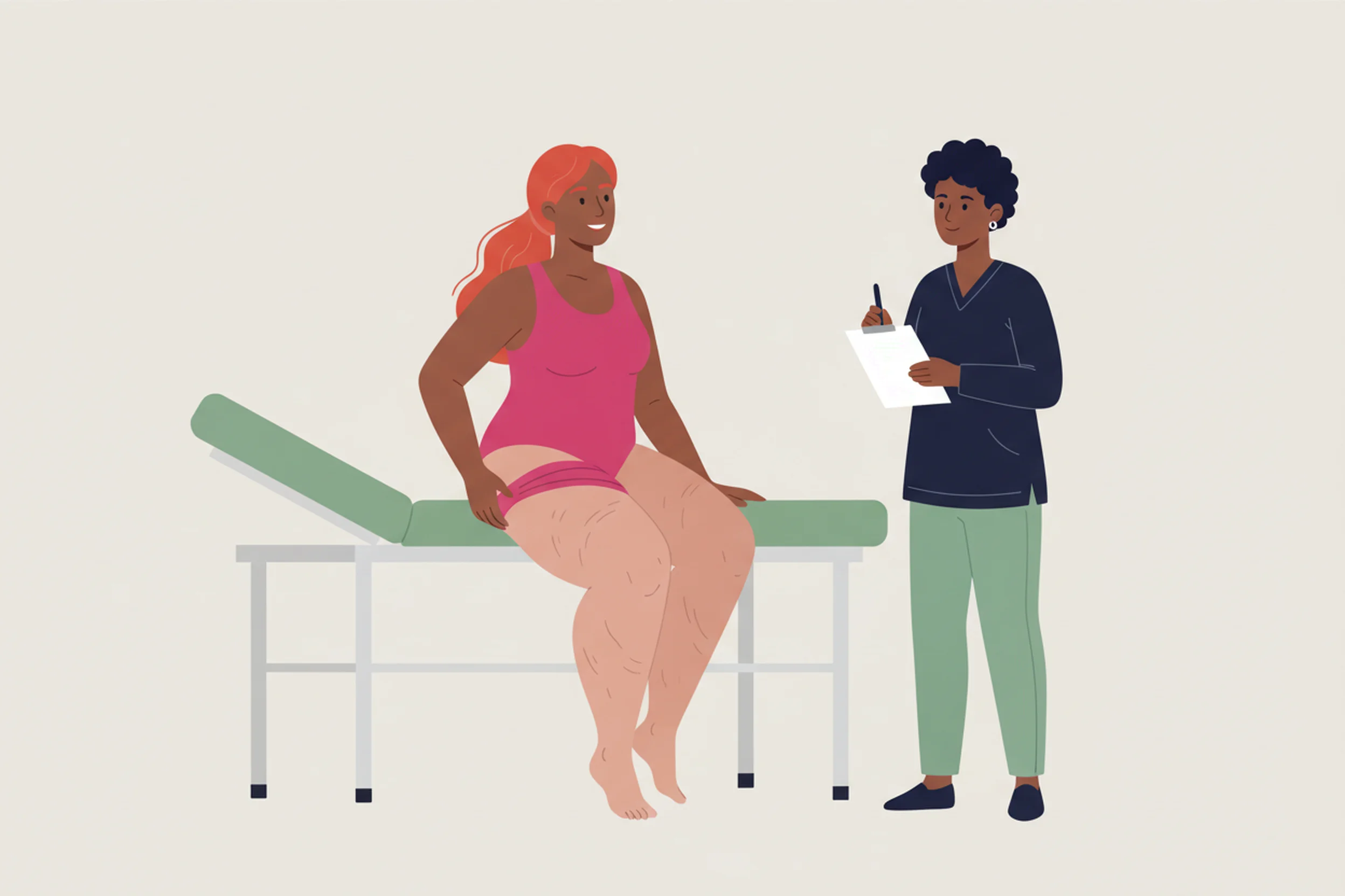 Illustration zum Thema Lipödem Foto-Selbstcheck: Anleitung zur Früherkennung - LipoCheck Lipödem Magazin