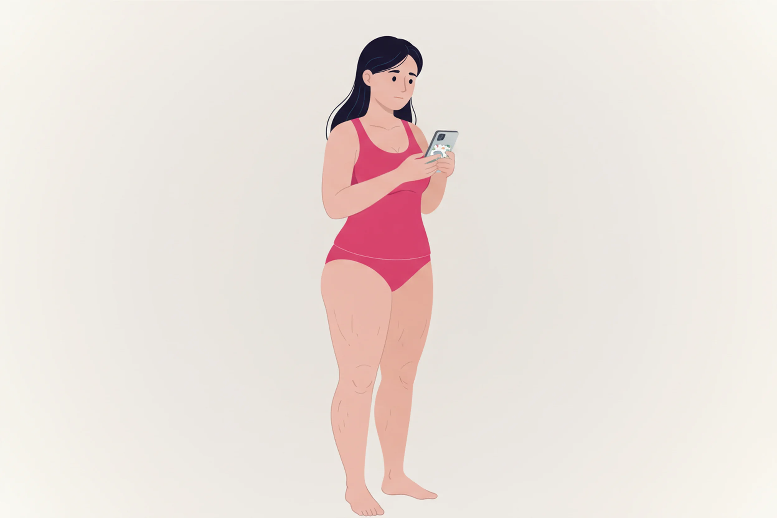 Illustration zum Thema Lipödem Beine fotografieren: Anleitung für den Selbstcheck - LipoCheck Lipödem Magazin
