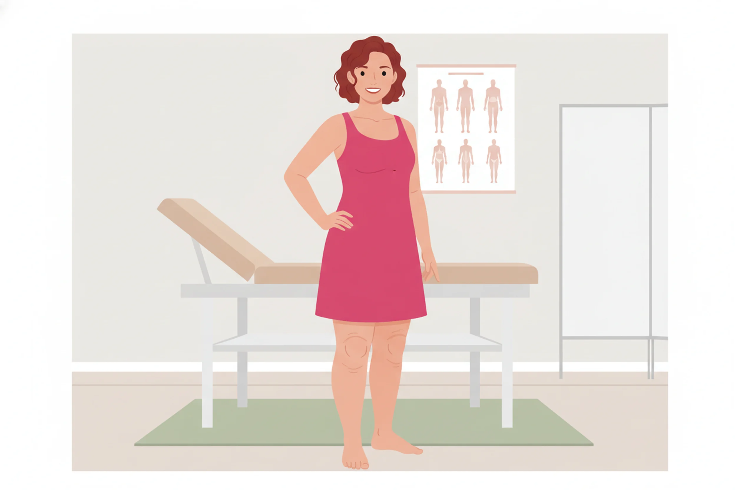 Illustration zum Thema Lipödem in den Wechseljahren erkennen: Symptome, Diagnose & Therapie - LipoCheck Lipödem Magazin