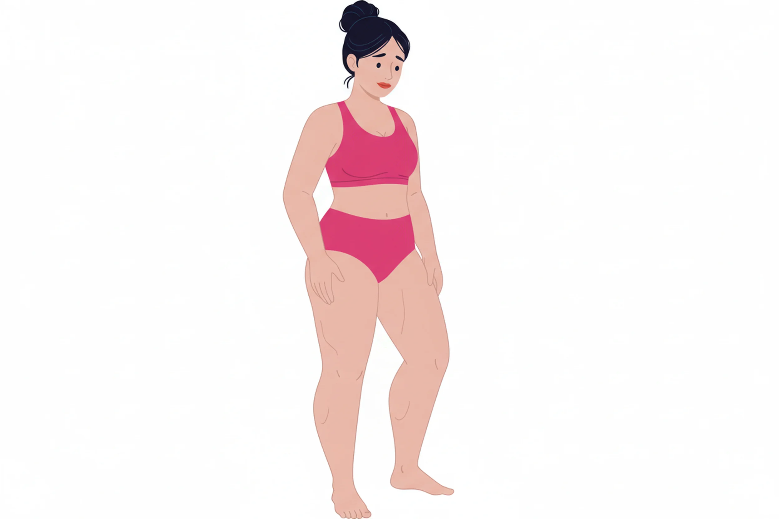 Illustration zum Thema Lipödem Symptome nach der Schwangerschaft erkennen: Dein Fahrplan - LipoCheck Lipödem Magazin