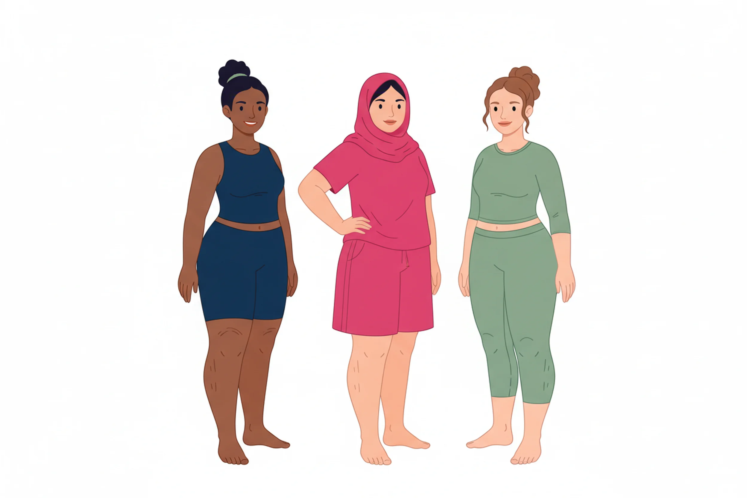 Illustration zum Thema Lipödem erkennen: Disproportion als Hauptmerkmal verstehen - LipoCheck Lipödem Magazin