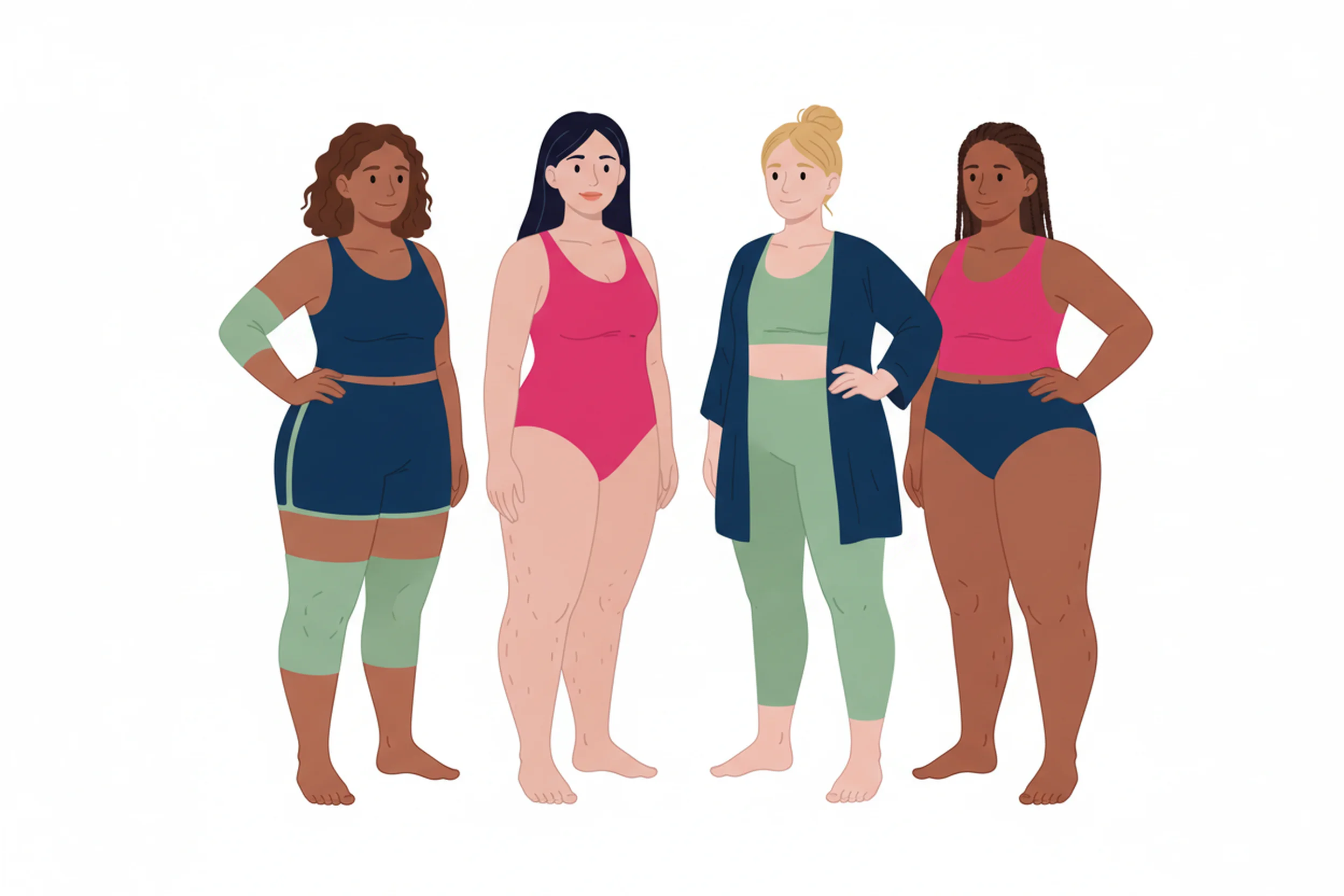 Illustration zum Thema Lipödem von Adipositas unterscheiden: Merkmale erkennen und richtig handeln - LipoCheck Lipödem Magazin