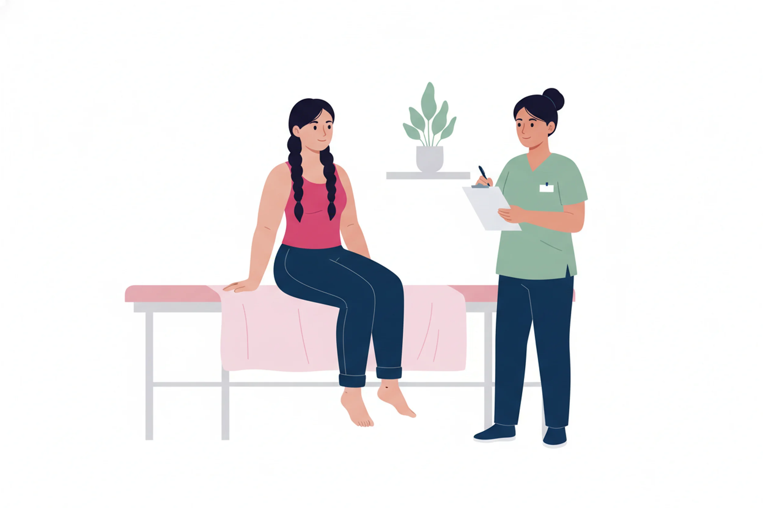 Illustration zum Thema Lipödem erkennen nach der Schwangerschaft: Symptome, Ursachen, Diagnose - LipoCheck Lipödem Magazin