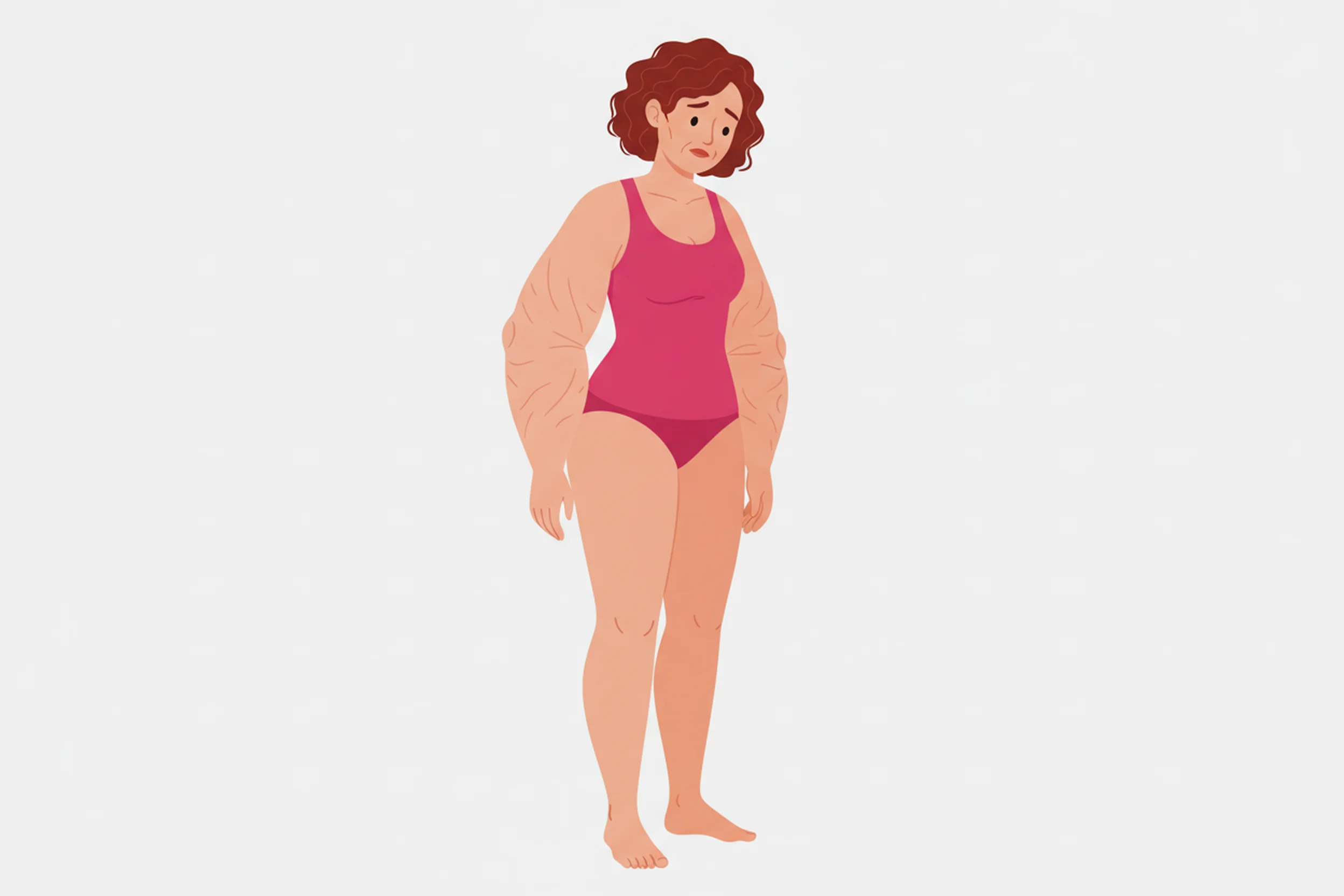 Illustration zum Thema Lipödem in den Wechseljahren: Symptome erkennen und richtig deuten - LipoCheck Lipödem Magazin