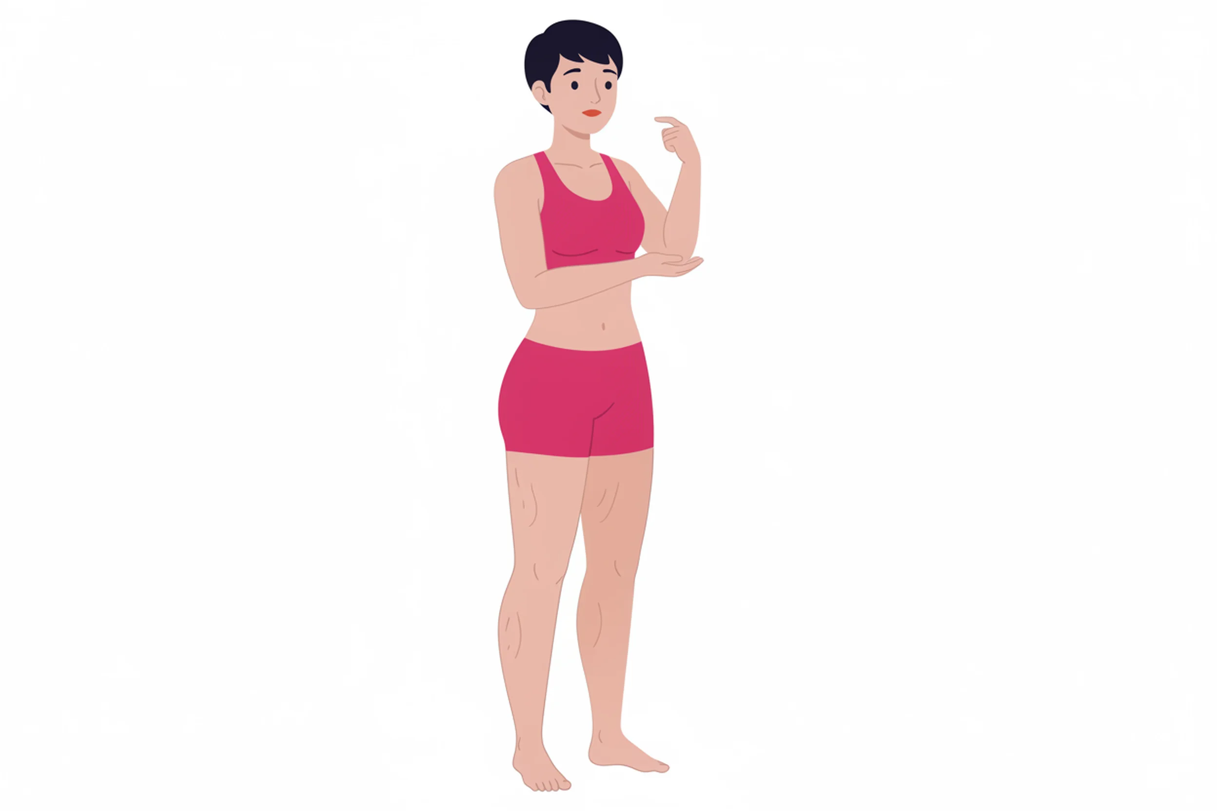 Illustration zum Thema Lipödem oder Übergewicht erkennen: So unterscheidest du die Symptome - LipoCheck Lipödem Magazin